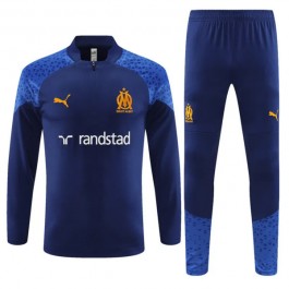 Barn Olympique de Marseille Träningsoverall 2023-24 - 1-4 Zip Dark Blå