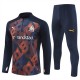 Barn Olympique de Marseille Träningsoverall 2024-25 - 1-4 Zip Blå Orange