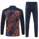 Barn Olympique de Marseille Träningsoverall 2024-25 - 1-4 Zip Blå Orange