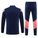 Barn Olympique Lyonnais Träningsoverall 2023-24 - 1-4 Zip Navy Rosa