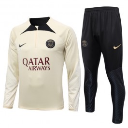 Barn Paris Saint Germain PSG Träningsoverall 2023-24 - 1-4 Zip Beige