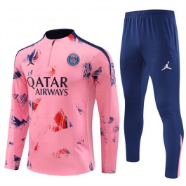 Barn Paris Saint Germain Träningsoverall 2024-25 - 1-4 Zip Rosa
