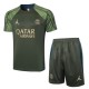 Barn Paris Saint Germain Träningströja Ställ 2024-25 - Shorts Grön