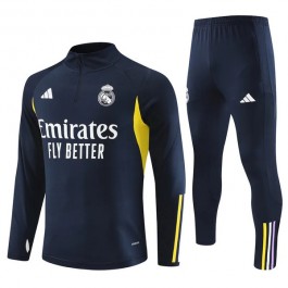 Barn Real Madrid Träningsoverall 2023-24 - 1-4 Zip Navy