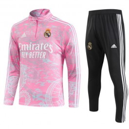 Barn Real Madrid Träningsoverall 2023-24 - 1-4 Zip Rosa