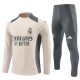 Barn Real Madrid Träningsoverall 2024-25 - 1-4 Zip Beige