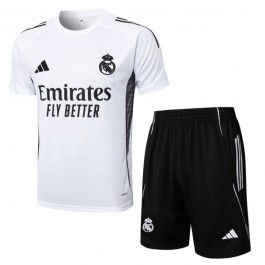 Barn Real Madrid Träningströja Ställ 2025-26 - Shorts Vit