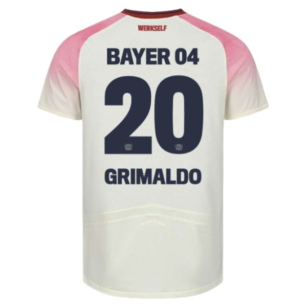 Bayer 04 Leverkusen Grimaldo 20 Matchtröja Borta 2025-2026 Fotbollsställ Bayer 04 Leverkusen Grimaldo 20 Matchtröja Borta 2025-2026 Fotbollsställ