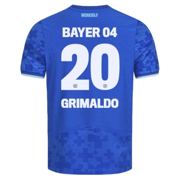 Bayer 04 Leverkusen Grimaldo 20 Matchtröja Tredje 2025-2026 Fotbollsställ Bayer 04 Leverkusen Grimaldo 20 Matchtröja Tredje 2025-2026 Fotbollsställ