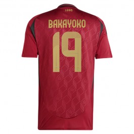 Belgien Bakayoko 19 Matchtröja Hemma Euro 2024