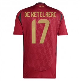 Belgien De Ketelaere 17 Matchtröja Hemma Euro 2024