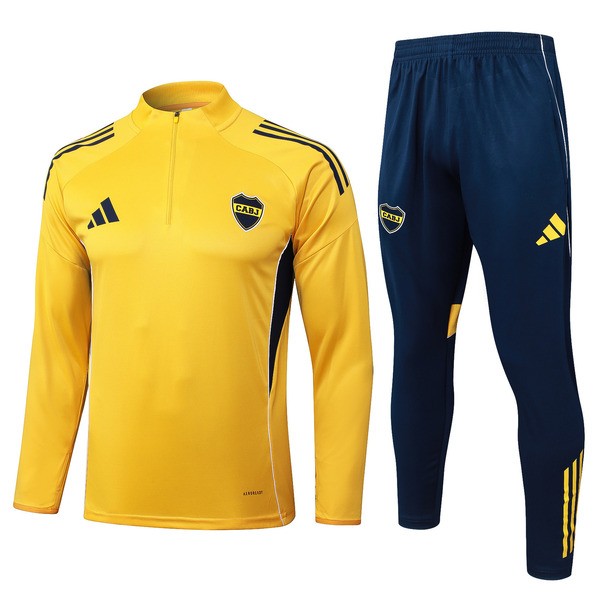 Boca Juniors Träningsoverall med Tröja 2025-26 - 1-4 Zip Gul Boca Juniors Träningsoverall med Tröja 2025-26 - 1-4 Zip Gul