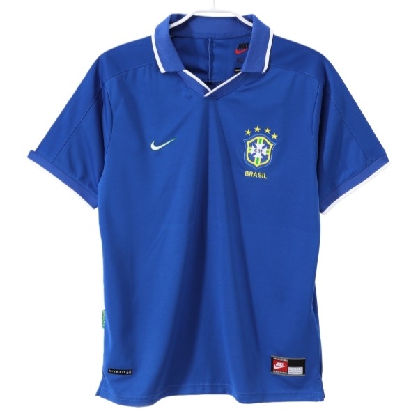 Brasilien Matchtröja Borta Retro 1997 Fotbollsställ Brasilien Matchtröja Borta Retro 1997 Fotbollsställ