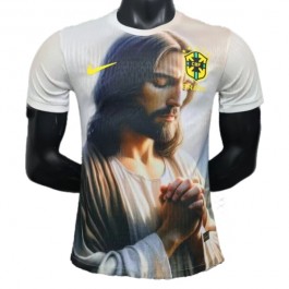 Brasilien Matchtröja Hemma Jesus In White 2025-2026