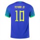 Brasilien Neymar Jr 10 Matchtröja Borta VM 2022