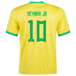 Brasilien Neymar Jr 10 Matchtröja Hemma VM 2022