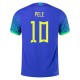 Brasilien Pele 10 Matchtröja Borta VM 2022