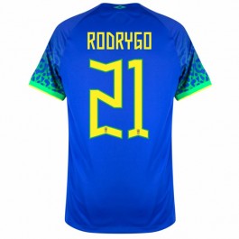 Brasilien Rodrigo 21 Matchtröja Borta VM 2022