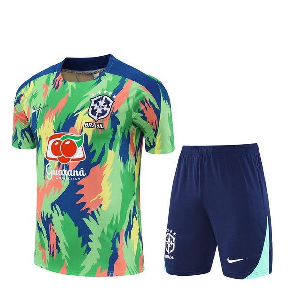 Brasilien Träningsset med T-shirt Barn 2025-26 - Shorts Grön Brasilien Träningsset med T-shirt Barn 2025-26 - Shorts Grön