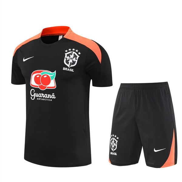 Brasilien Träningsset med T-shirt Barn 2025-26 - Shorts Svart Brasilien Träningsset med T-shirt Barn 2025-26 - Shorts Svart