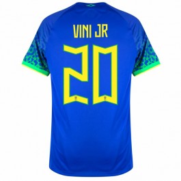 Brasilien Vini Jr 20 Matchtröja Borta VM 2022
