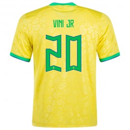 Brasilien Vini Jr 20 Matchtröja Hemma VM 2022