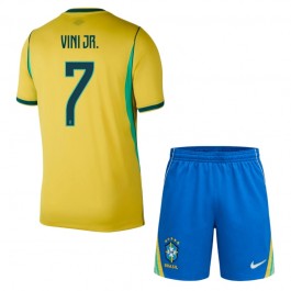 Brasilien Vini Jr. 7 Hemmaställ VM 2026 Barn