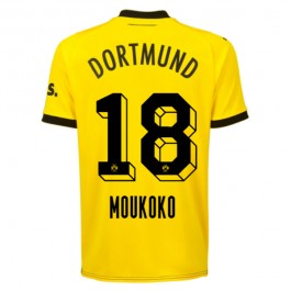 BVB Borussia Dortmund Moukoko 18 Matchtröja Hemma 2023-2024