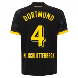 BVB Borussia Dortmund N.Schlotterbeck 4 Matchtröja Borta 2023-2024
