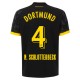 BVB Borussia Dortmund N.Schlotterbeck 4 Matchtröja Borta 2023-2024