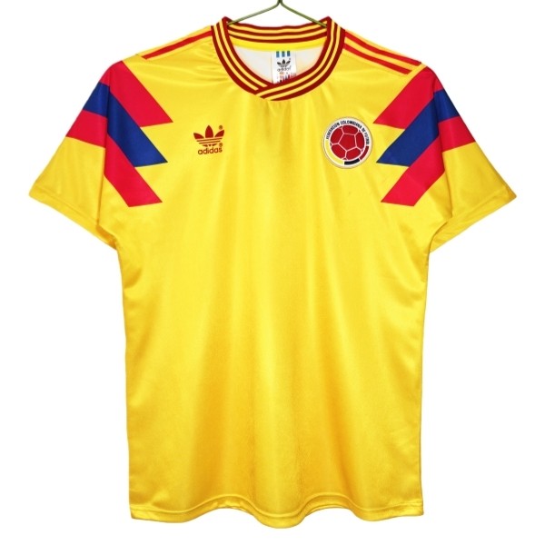 Colombia Matchtröja Hemma Retro 1990 Fotbollsställ Colombia Matchtröja Hemma Retro 1990 Fotbollsställ