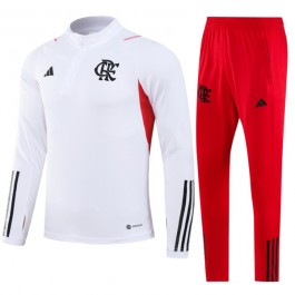 CR Flamengo Träningsoverall 2023-24 - 1-4 Zip Vit