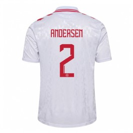Danmark Andersen 2 Matchtröja Borta Euro 2024