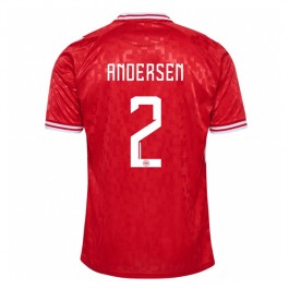 Danmark Andersen 2 Matchtröja Hemma Euro 2024