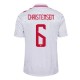 Danmark Christensen 6 Matchtröja Borta Euro 2024