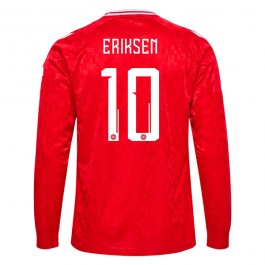Danmark Eriksen 10 Matchtröja Hemma 2024 Långärmad