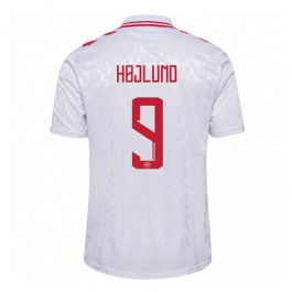 Danmark Højlund 9 Matchtröja Borta Euro 2024