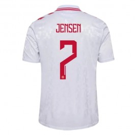 Danmark Jensen 7 Matchtröja Borta Euro 2024