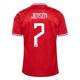 Danmark Jensen 7 Matchtröja Hemma Euro 2024