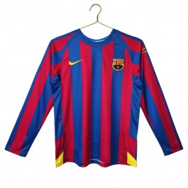FC Barcelona Champions League Retro Hemmatröja 2005-2006 Långärmad