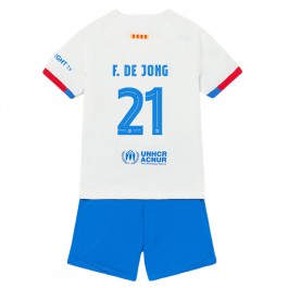 FC Barcelona F.De Jong 21 Matchtröja Barn Borta 2023-2024