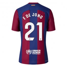 FC Barcelona F. De Jong 21 Matchtröja Hemma 2023-2024