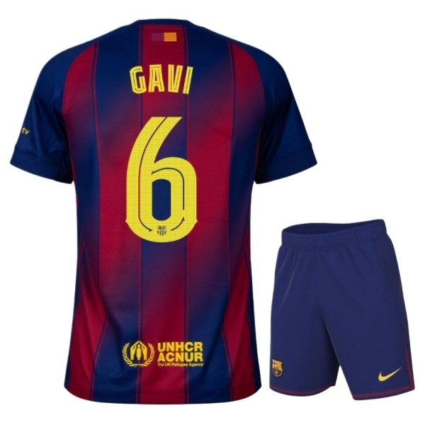 FC Barcelona Gavi 6 Matchtröja Hemma Barn 2025-2026 Fotbollsställ FC Barcelona Gavi 6 Matchtröja Hemma Barn 2025-2026 Fotbollsställ