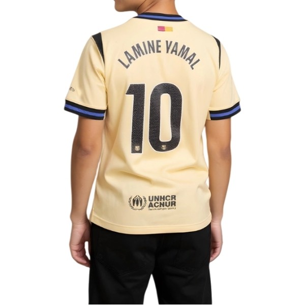 FC Barcelona Lamine Yamal 10 Matchtröja Borta Barn 2025-2026 Fotbollsställ FC Barcelona Lamine Yamal 10 Matchtröja Borta Barn 2025-2026 Fotbollsställ