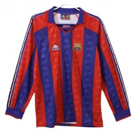 FC Barcelona Matchtröja Hemma Retro 1995-1997 Långärmad