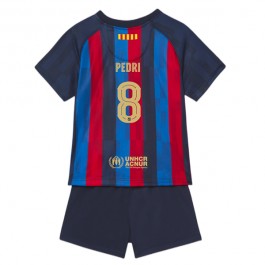 FC Barcelona Pedri 8 Matchtröja Barn Hemma 2022-2023