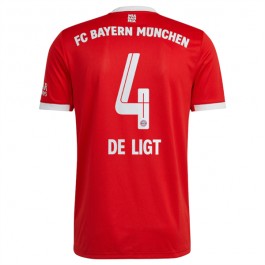 FC Bayern München De Ligt 4 Matchtröja Hemma 2022-2023