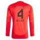 FC Bayern München De Ligt 4 Matchtröja Hemma 2024-2025 Långärmad