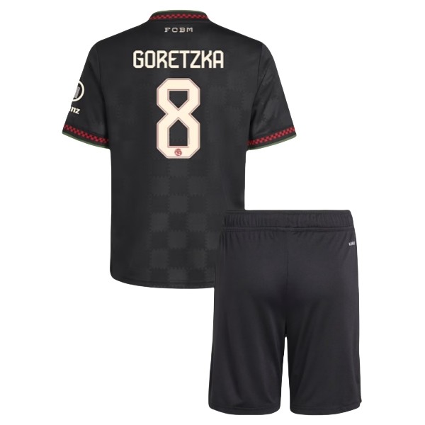 FC Bayern München Goretzka 8 Matchtröja Tredje Barn 2025-2026 Fotbollsställ FC Bayern München Goretzka 8 Matchtröja Tredje Barn 2025-2026 Fotbollsställ