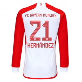 FC Bayern München Hernandez 21 Matchtröja Hemma 2023-2024 Långärmad